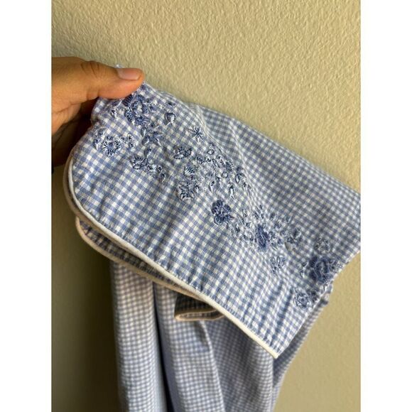 Vintage high rise periwinkle gingham cropped pants - Picture 4 of 7